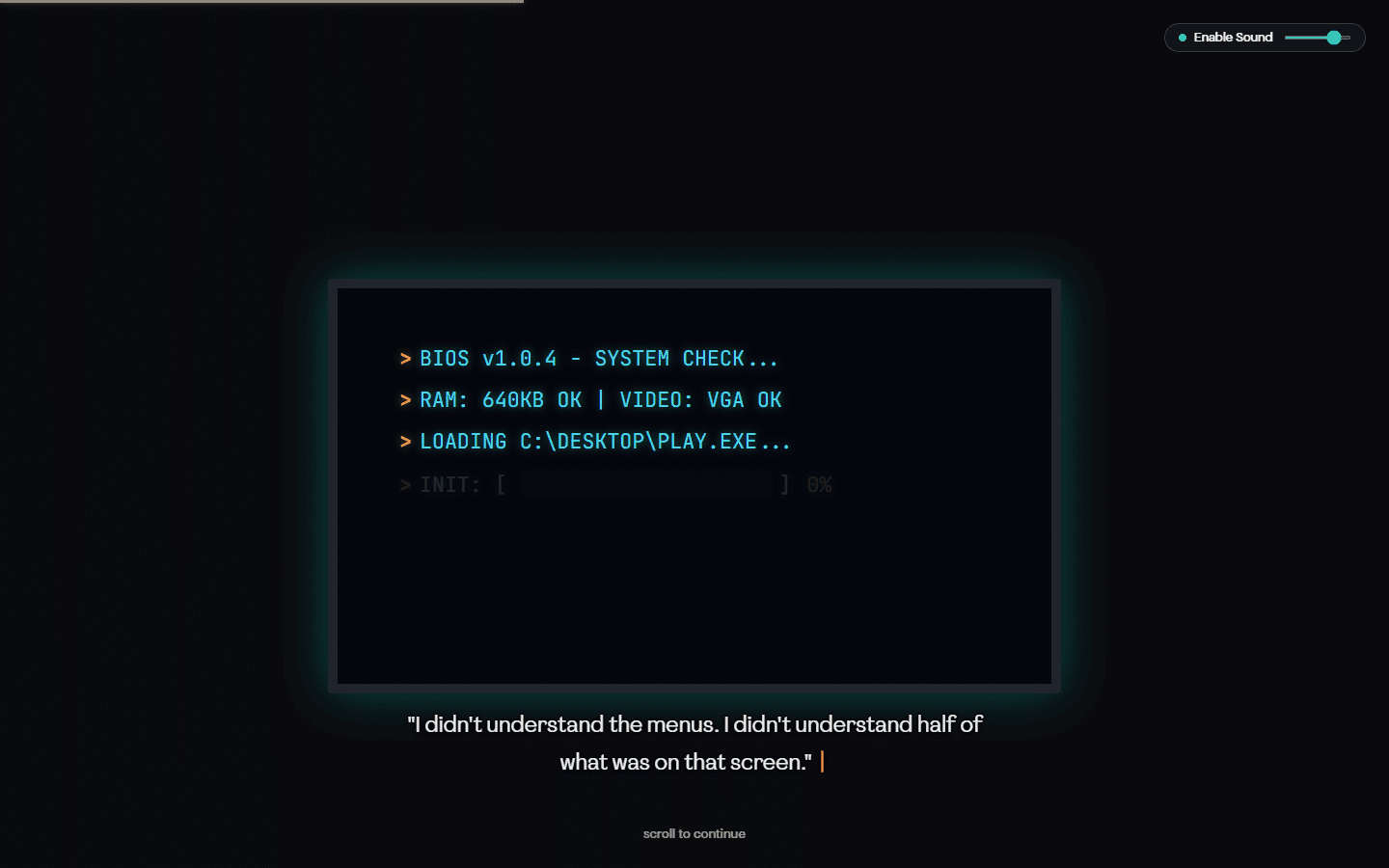 Scene 4: BIOS boot sequence and hardware memory initialization