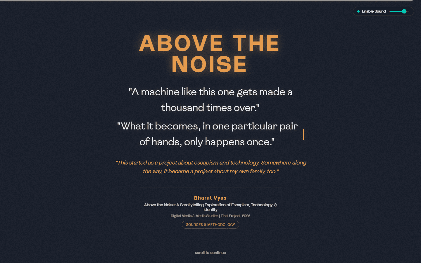Scene 12: Closing outro with reflective narrative pull-quote