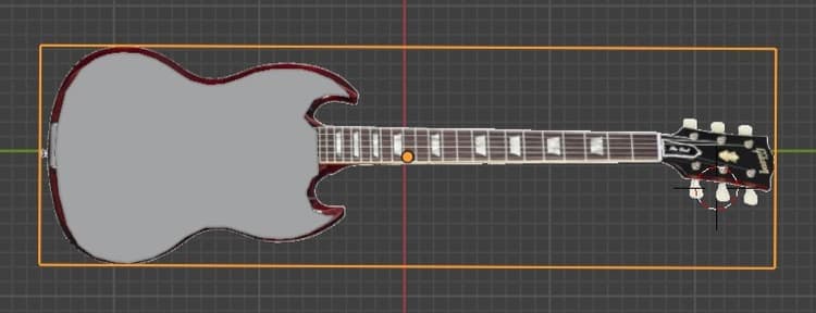 Clean Blender render of the guitar prop